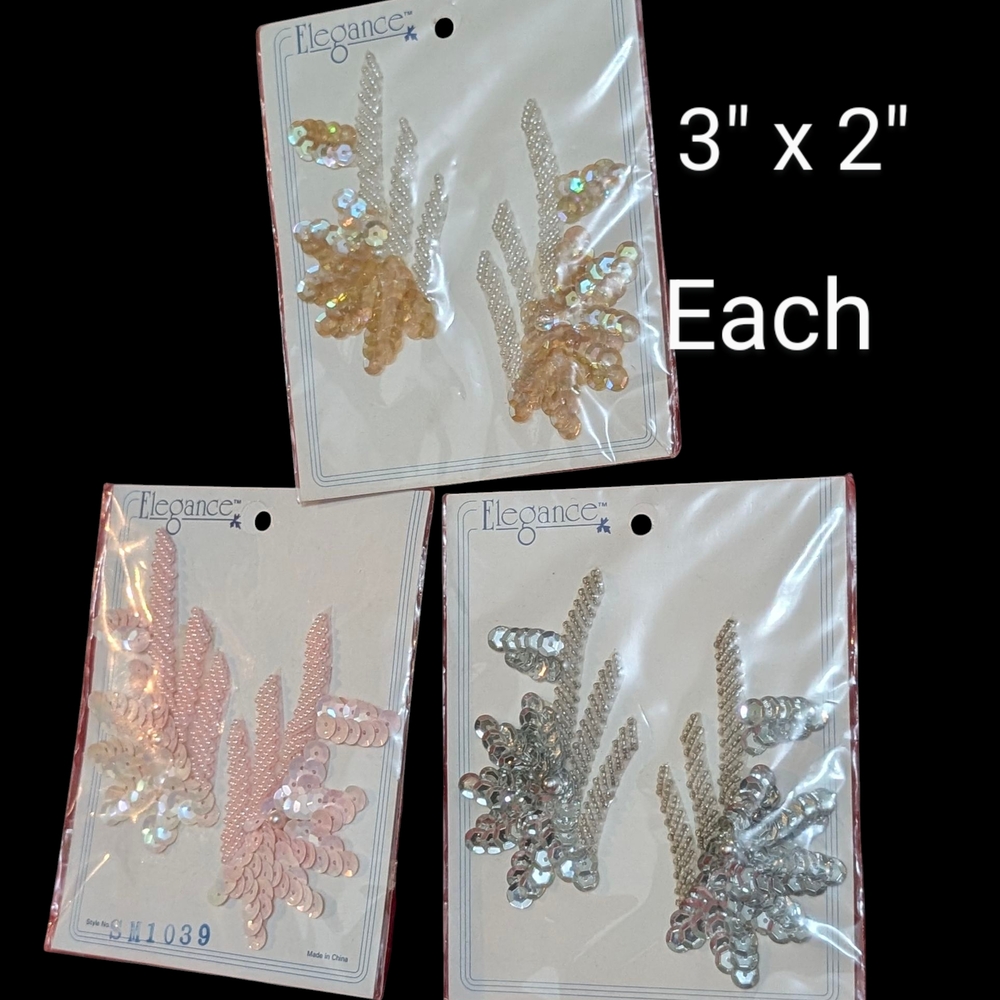Elegance Vintage Sequin Appliques Lot